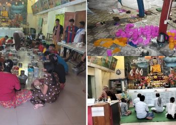 প্রবারণা পুর্ণিমায় কলাপাড়ার রাখাইন পল্লীতে উৎসবমুখর পরিবেশ