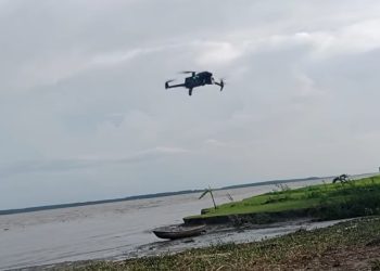 ড্রোনের ব্যবহারে তেঁতুলিয়া ও বুড়াগৌরঙ্গ নদীশূন্য অসাধু মা ইলিশ শিকারী