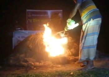পটুয়াখালীতে ৮ হাজার ৫’শত মিটার কারেন্ট জাল পুড়িয়ে বিনষ্ট