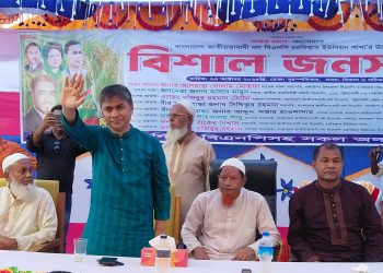 গলাচিপার চরবিশ্বাসে বিএনপির জনসভায় জনতার ঢল