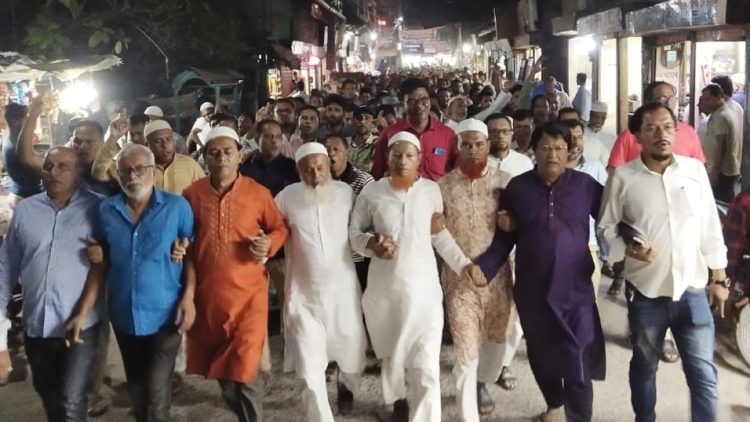 পটুয়াখালী-৩ আসনে হাসান মামুনের নাম ঘোষণার দাবিতে বিক্ষোভ মিছিল-সমাবেশ