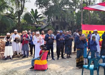 গলাচিপায় ডাক্তার জব্বার জামে মসজিদ নির্মাণে ভিত্তি প্রস্তর উদ্বোধন