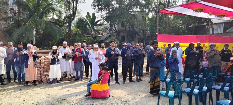 গলাচিপায় ডাক্তার জব্বার জামে মসজিদ নির্মাণে ভিত্তি প্রস্তর উদ্বোধন