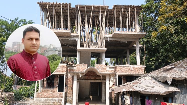 চরফ্যাশনে প্রতিবেশীর জমিতে খাদ্য উপ-পরিদর্শকের বহুতল ভবন নির্মাণে চাঞ্চল্য