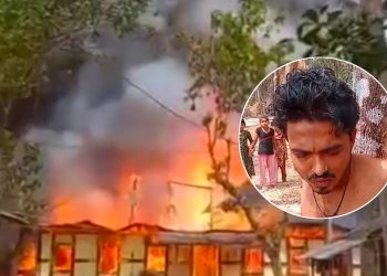 পটুয়াখালীতে মাদকের টাকার জন্য নিজের বসতঘরে আগুন, যুবক আটক