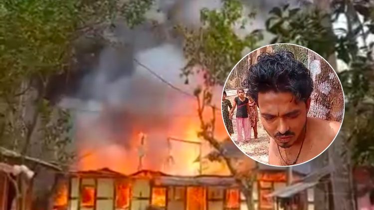 পটুয়াখালীতে মাদকের টাকার জন্য নিজের বসতঘরে আগুন, যুবক আটক