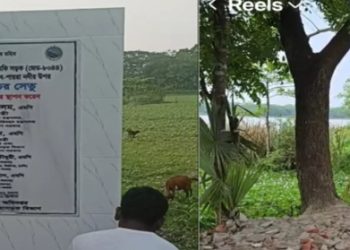 দুমকিতে নলুয়া-বাহেরচর সেতুর নাম ফলক উধাও, জনমনে মিশ্র প্রতিক্রিয়া