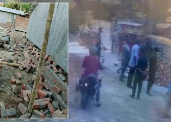 পটুয়াখালীতে জমিসংক্রান্ত বিরোধের জেরে সীমানা প্রাচীর ভাঙচুরের অভিযোগ
