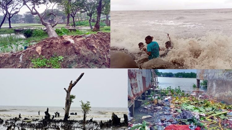 জলবায়ূর পরিবর্তনে দূর্যোগ ঝুঁকিতে উপকূলীয় কলাপাড়ায় কৃষি ও জেলে পেশায় ভয়াবহ সংকট