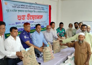 মির্জাগঞ্জে ৩ হাজার ৭৫০ জন কৃষকের মাঝে বিনামূল্যে বীজ ও সার বিতরণ কর্মসূচীর উদ্বোধন