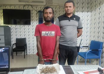 দশমিনায় পুলিশের অভিযানে গাঁজাসহ এক যুবক আটক