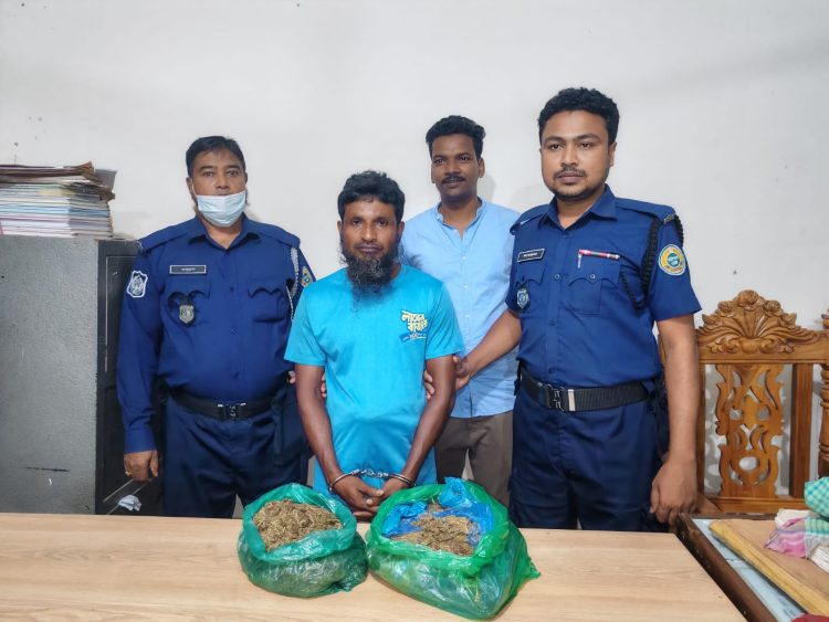 দশমিনায় গাঁজাসহ এক মাদক কারবারি গ্রেফতার