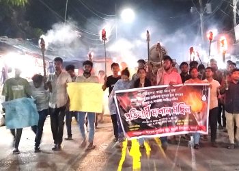 রামিসার হত্যাকারীর ফাঁসির দাবীতে আমতলীতে মশাল মিছিল!