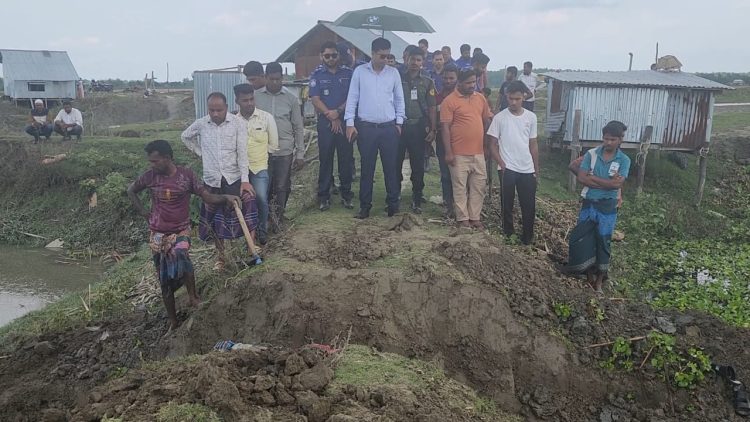 রাঙ্গাবালীর কাউখালী চরে সরকারি খাল দখলমুক্ত, প্রশাসনের অভিযানে বাঁধ কেটে উন্মুক্ত
