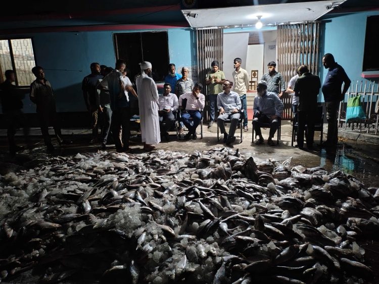 পটুয়াখালীতে নিষেধাজ্ঞা অমান্য করে সামুদ্রিক মাছ ও জাটকা পরিবহনের দায়ে বাস আটক