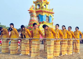 কলাপাড়ায় ধর্মীয় আঞ্চলিক সংঘরাজের রাজকীয় সম্মাননায় শেষ বিদায়