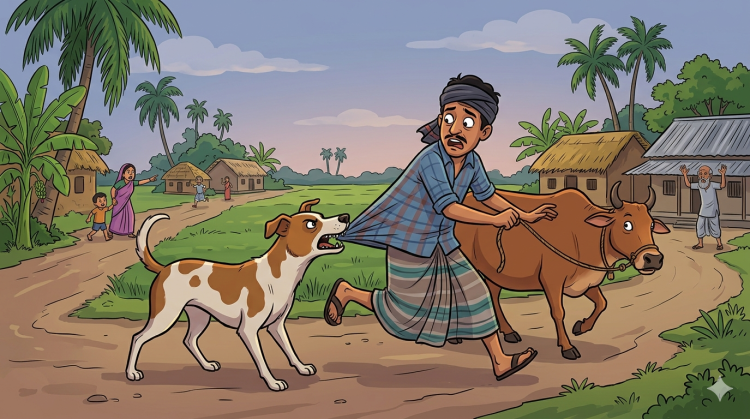 আমতলীতে পালিত কুকুর ধরলো গরু চোর!