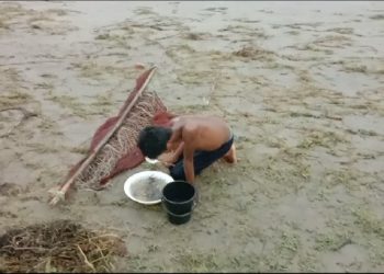 দশমিনায় তেঁতুলিয়া ও বুড়াগৌরাঙ্গ নদীতে চলছে রেনু পোনা শিকারের মহোৎসব