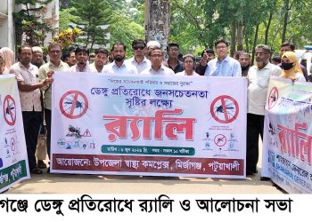 মির্জাগঞ্জে ডেঙ্গু প্রতিরোধে র‍্যালী ও আলোচনা সভা