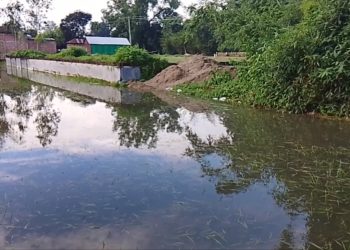 দেবীগঞ্জে বন্ধ কালভার্টে জলাবদ্ধতা, তলিয়ে যাচ্ছে ৩০ বিঘা ফসল