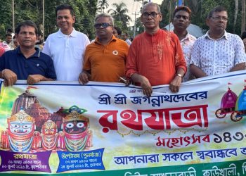 কাউখালীতে শ্রী শ্রী জগন্নাথদেবের ঐতিহ্যবাহী রথযাত্রা শান্তিপূর্ণ পরিবেশে অনুষ্ঠিত