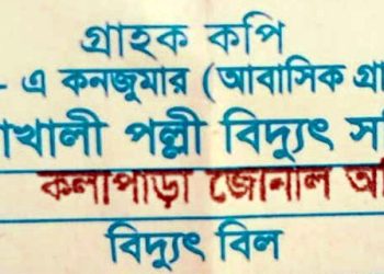 পল্লী বিদ্যুতের জুন মাসের বাড়তি বিলের ধকলে কলাপাড়ার ৯০ হাজার গ্রাহক