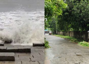 উত্তাল সাগর, টানা বৃষ্টিতে স্থবির পটুয়াখালীর জনজীবন