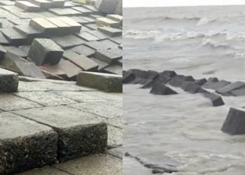 কলাপাড়ার উপকূলজুড়ে টানা বৃষ্টিতে জনজীবন বিপর্যস্ত, উত্তাল সাগর ও ঝুঁকিতে বেড়িবাঁধ