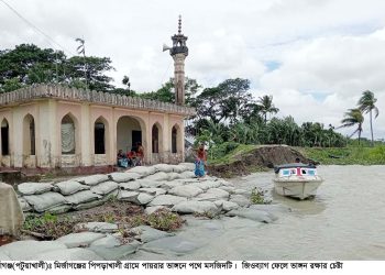 মির্জাগঞ্জে পায়রা নদীর ভয়াল ভাঙন, জিওব্যাগেও মিলছে না সুরক্ষা