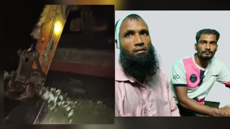 বাউফলে রাতের আঁধারে নদীর মাটি কাটা: ট্রলার ও খননযন্ত্রসহ ২ জন গ্রেপ্তার