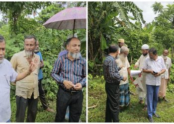 দুমকিতে সরকারি রাস্তায় বাঁশের বেড়া দিয়ে চাষাবাদ , ৭ দিনের মধ্যে অপসারণের নির্দেশ