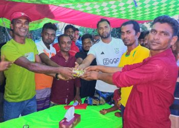 চিলা ইউনিয়ন যুবদল নেতা ওসমান খাঁনের আয়োজিত টুর্নামেন্টের চ্যাম্পিয়ন কাটাখালী একাদশ