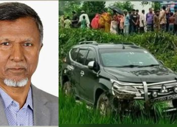 বগুড়ায় ধানখেতে প্রতিমন্ত্রীর গাড়ি, স্ত্রীসহ আহত ৩