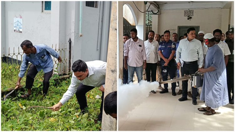 দুমকিতে ডেঙ্গু প্রতিরোধ ও পরিচ্ছন্নতা অভিযান শুরু