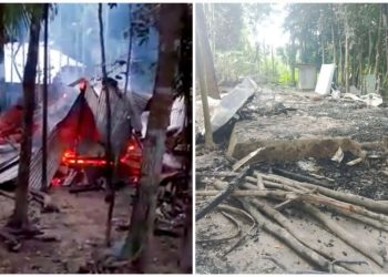 মির্জাগঞ্জে প্রবাসীর বসতঘর আগুনে পুড়ে ছাই