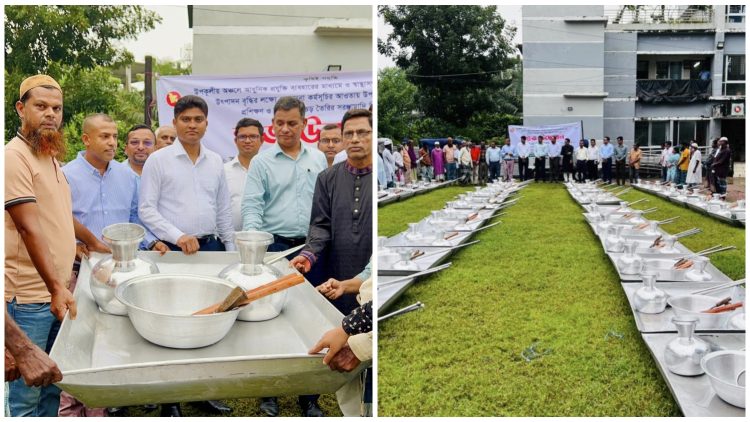 কলাপাড়ায় ২৪০ জন গোলচাষীকে প্রশিক্ষণ শেষে  গুড় তৈরির উপকরণ বিতরণ