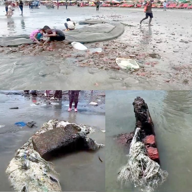 কুয়াকাটা সৈকতে ছড়িয়ে ছিটিয়ে কংক্রিট-ইট, বাড়ছে পর্যটক ভোগান্তি