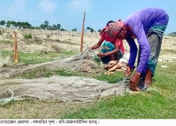 ইলিশের পুরো মৌসুমজুড়ে লোকসানের ধকল নিয়েই ২২ দিনের নিষেধাজ্ঞায় কলাপাড়ার উপকূলের হাজার হাজার জেলে পরিবার