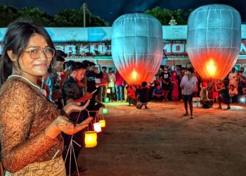 প্রবারণা পূর্ণিমায় রাখাইন পল্লীতে ফানুস উৎসব, নেই আগের জৌলুস