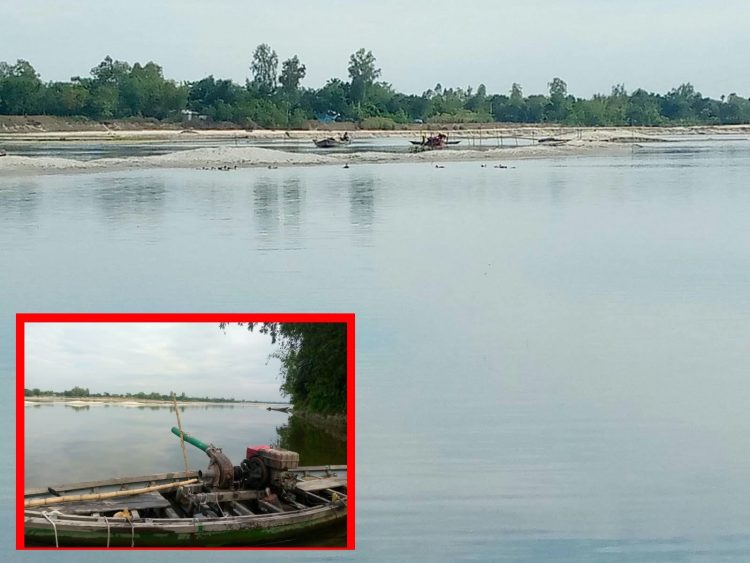দেবীগঞ্জে করতোয়া নদীতে অবৈধভাবে বালু উত্তোলন, ইজারাদারের প্রতিনিধিকে ৬০ হাজার টাকা জরিমানা
