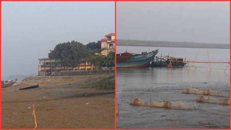 স্কুলের কোলঘেঁষে পদ্মায় বালু উত্তোলনের কর্মযজ্ঞ: হুমকিতে জনবসতি গভীর রাত থেকে ভোর পর্যন্ত তৎপরতা