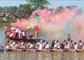 দশমিনায় উপজেলায় শারদীয় দূর্গাপূজা উপলক্ষে নৌকা বাইচ