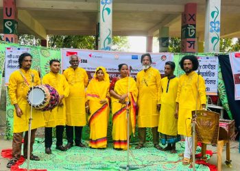 পটুয়াখালীতে ‘অধিকার’ নাটক ও বিষয়ভিত্তিক লোকসংগীত পরিবেশন